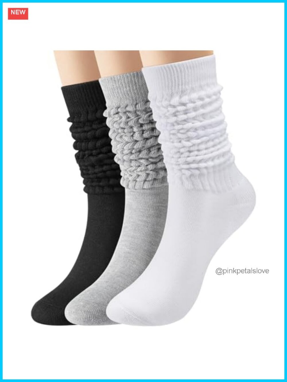 Slouchy Socks for Women Long Soft Winter Boot Scrunch Crew Socks